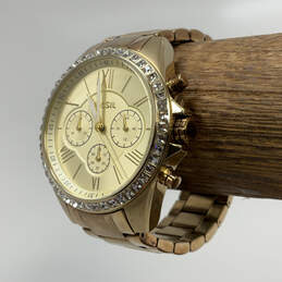 Designer Fossil BQ1775 Gold-Tone Rhinestone Stainless Steel Wristwatch