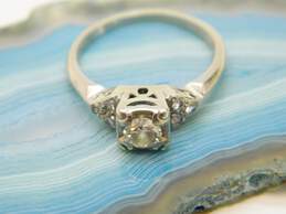 Vintage 14K White Gold 0.37 CTTW Diamond Wedding Ring 2.4g