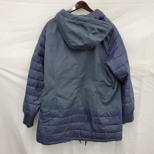 Columbia Sportswear WM's 100% Polyester & Nylon Hooded Blue Parka 1X image number 2