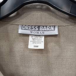 Women's Tan Dress Barn Button Up Size 20W w/ Shoulder Padding alternative image