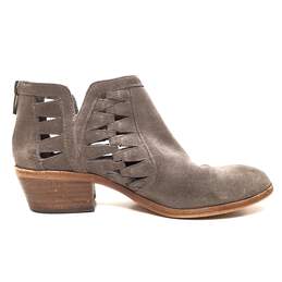 Vince Camuto Peera Suede Western Cut Out Ankle Bootie Grey Size 8 alternative image