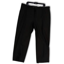 NWT Mens Black Pleated Front Straight Leg True Comfort Dress Pants Sz 40x30