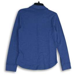 NWT GAP Womens Blue Spread Collar Long Sleeve Button-Up Shirt Size Small alternative image