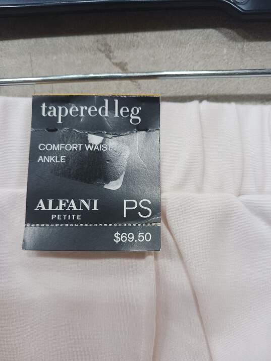 Alfani Pants Women's Pink Tapered Leg Comfort Waist Ankle Pants Size Petite Small image number 3