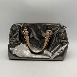 Womens Beige Silver Inner Pockets Detachable Strap Bottom Studs Satchel Bag alternative image