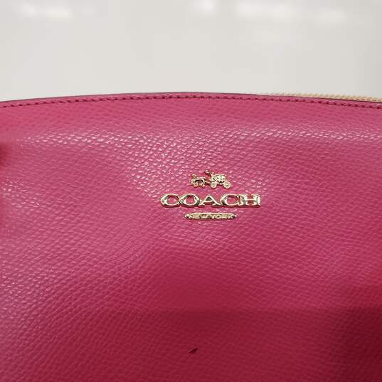 Coach Christie Carryall Pink Crossgrain Leather Crossbody Handbag image number 2