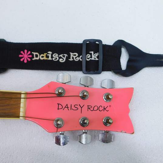Daisy Rock Brand 6260 Model Pink Acoustic Guitar w/ Shoulder/Playing Strap image number 6