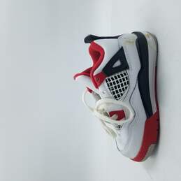 Air Jordan 4 Retro Sneakers Toddler's Sz 8C White/Red alternative image