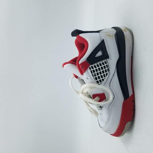 Air Jordan 4 Retro Sneakers Toddler's Sz 8C White/Red image number 2