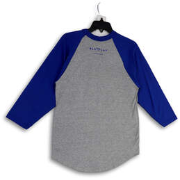 Mens Gray Blue Milwaukee Brewers Long Sleeve Pullover T-Shirt Size Medium alternative image