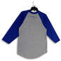 Mens Gray Blue Milwaukee Brewers Long Sleeve Pullover T-Shirt Size Medium image number 2