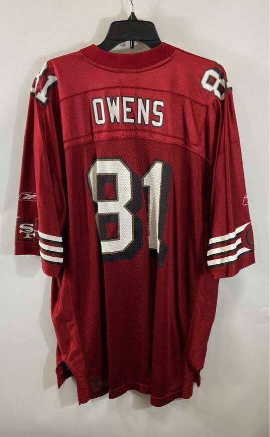 Rebook NFL 49ers Owens #81 Red Jersey - Size XXL image number 2