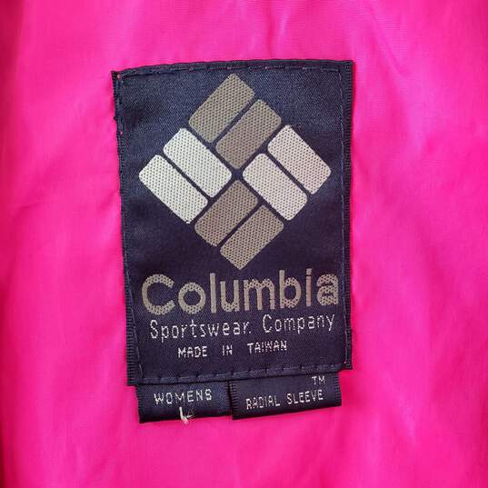 Columbia Vintage Sportswear Womens Black & Pink Nylon Jacket Size L image number 4