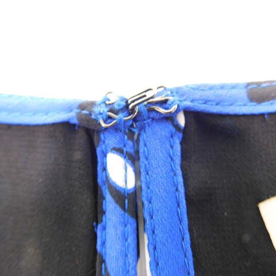 Diane Von Furstenberg Liza Blue Layered Silk Crepe Ruffle Shift Women's Dress Size M with COA image number 8