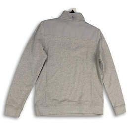 NWT Womens Gray Heather 1/4 Zip Mock Neck Pullover Sweatshirt Size Medium alternative image