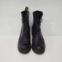 Dr. Marten Black Pebble Grain Leather 10 Hole 3.5 Inch Heel Kendra Boots Size 8 alternative image