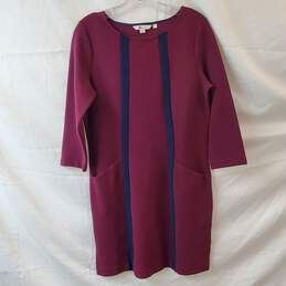 Boden Burgundy Ribbed Tunic Dress Size 8