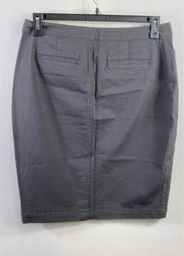 The Limited Women Gray Twill Midi Skirt Sz 12