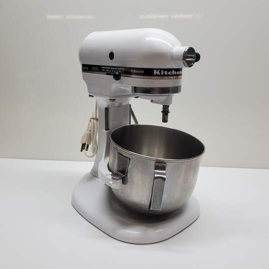 KitchenAid Professional Stand Lift Mixer KSM50PWH, Untested For Parts/Repair image number 2