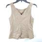 Banana Republic Women Brown Leather Tank Top Sz 0 NWT image number 2