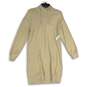 NWT Womens Beige Long Sleeve Drawstring Hooded Sweater Dress Size XS image number 1