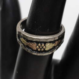 Sterling Silver Multi-Colored Gold Accent Ring 6.25 - 5.8g