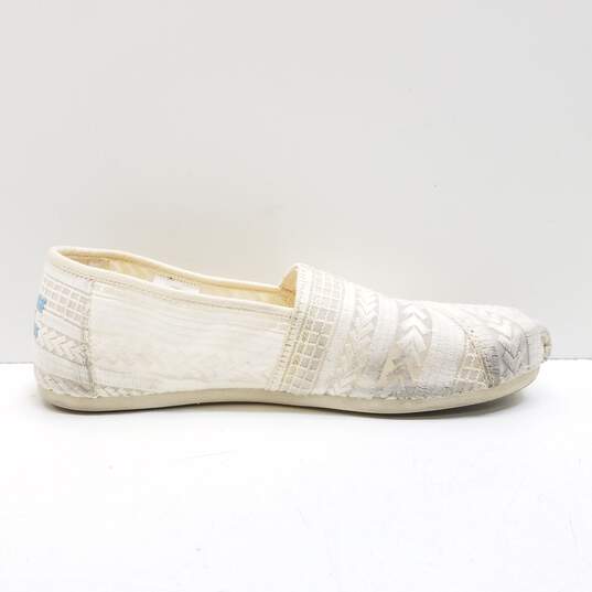 TOMS Women's Alpargata White Embroidered Slip On Shoes Size 8.5 image number 2