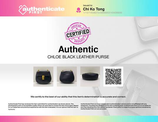 Authentic Chloe Black Leather Crossbody Bag image number 9
