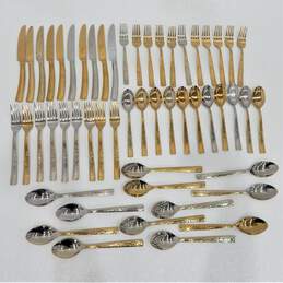 Argent Orfevres Stainless 744 Flatware W/ Hammered Pattern