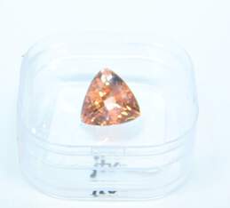Loose Cor-De-Rosa 5.75 CT Morganite Trillion Cut Gemstone IOB 1.3g alternative image