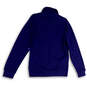 NWT Mens Blue Long Sleeve Pockets 1/4 Zip Knitted Pullover Sweater Size S image number 2