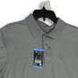 NWT Mens Gray Short Sleeve Spread Collar Polo Shirt Size Large image number 3