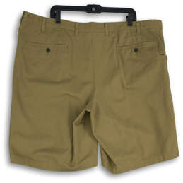 NWT Mens Khaki Flat Front Slash Pocket Classic Fit Chino Shorts Size 46 alternative image