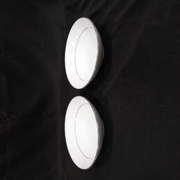 Pair of Noritake Buckingham White Ceramic Bowls