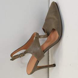 Halston Ruthie Gray/Brown Strappy Heels Women's Size 7M