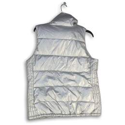 NWT Old Navy Womens Silver Mock Neck Sleeveless Full-Zip Puffer Vest Size Medium alternative image