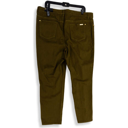 NWT Womens Green Denim 5-Pocket Design Skinny Leg Cropped Jeans Size 3 image number 2