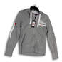 NWT Womens Gray Heather Long Sleeve Pockets Full-Zip Hoodie Size XS image number 1