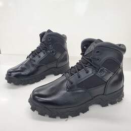 Rocky Men's Alpha Force Waterproof Public Service Boot in Black Leather Size 9W