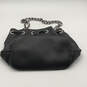 Womens Black Leather Semi Chain Strap Drawstring Bucket Bag Purse image number 4