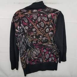 St. Johns Knits Women's Abstract Design Button-up Sweater Sz-M alternative image