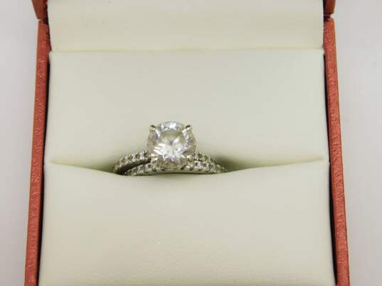 Berricle 925 Sterling Silver CZ Bridal Set Wedding Engagement Rings In Original Box 57.3g image number 3