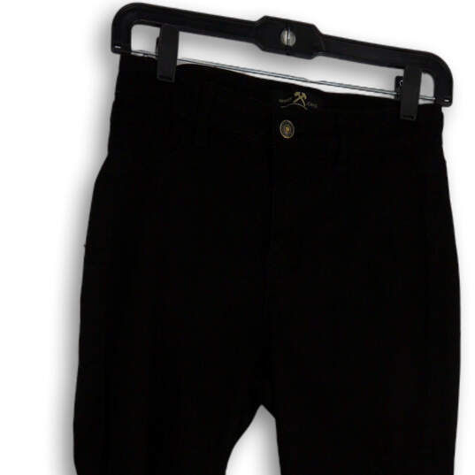 Womens Black Denim Dark Wash Pockets Regular Fit Skinny Leg Jeans Size 9 image number 3