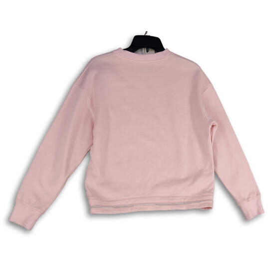 NWT Womens Pink Crew Neck Long Sleeve Pullover Sweatshirt Size Small image number 2