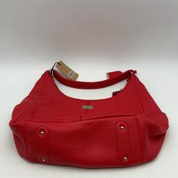 NWT Cole Haan Womens Pink Leather Bottom Stud Zipper Hobo Handbag