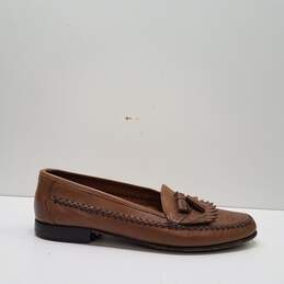 Steeple Gate Brown Leather Kilt Tassel Loafers Shoes Men's Size 9.5 M