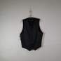 Mens Leather Sleeveless Mid-Length Pockets Button Front Vest Size Medium image number 1