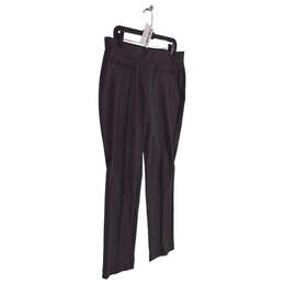 Womens Dark Gray Heather Flat Front High Rise Activewear Pants Size 14 alternative image