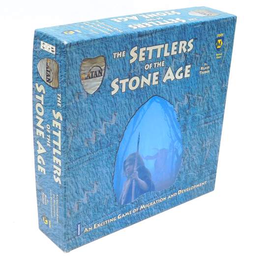 2002 Catan The Settlers Of The Stone Age Mayfair Games image number 1