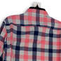 Mens Pink Blue Plaid Spread Collar Long Sleeve Button-Up Shirt Size Medium image number 4